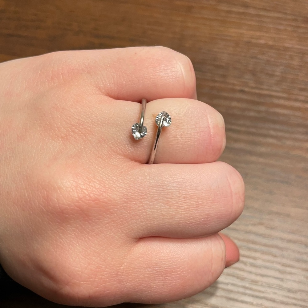 Sterling Silver Plated Adjustable Ring